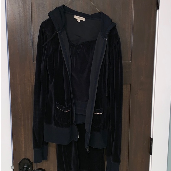 burberry velour tracksuit